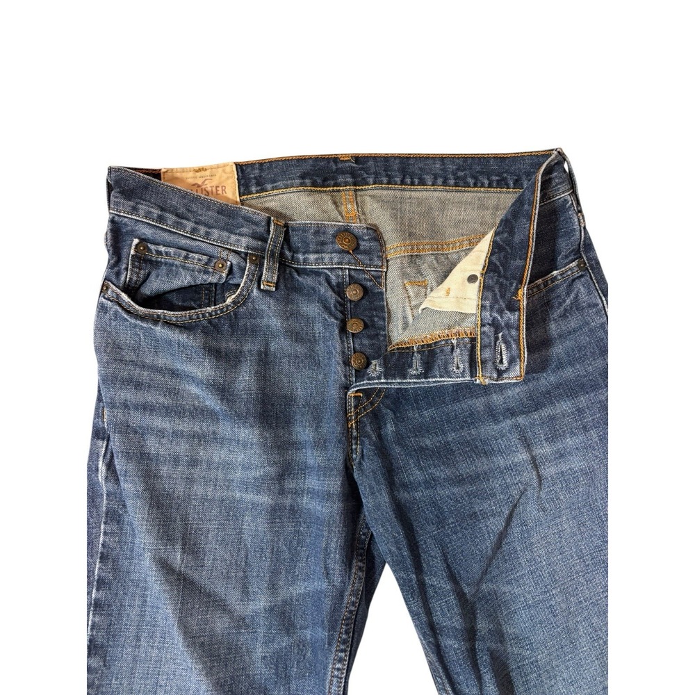 Hollister Classic Straight‎ Leg Button Fly Jeans  Men's Size 32x30 100% Cotton - Picture 2 of 15